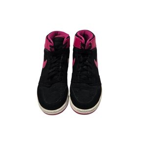 Youth Or Women's Black and Red High-Top Sneakers